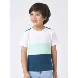 Ed-a-Mamma Boys Colourblocked Round Neck Cotton T-shirt-picture-22