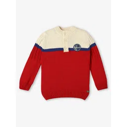 Ed-a-Mamma Boys Colourblocked Round Neck Long Sleeve Cotton Pullover Sweater-picture-39