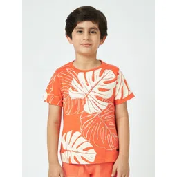 Ed-a-Mamma Boys Floral Printed Round Neck Cotton T-shirt-picture-34