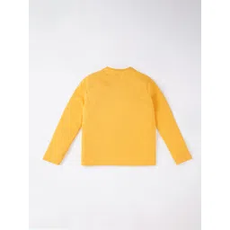 Ed-a-Mamma Boys Mustard Yellow Typography T-shirt image 4