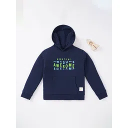 Ed-a-Mamma Boys Navy Blue Printed Hooded Sweatshirt-picture-27
