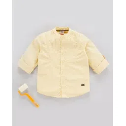 ed-a-mamma Boys Pin-Tuck Band Collar Cotton Shirt-picture-30