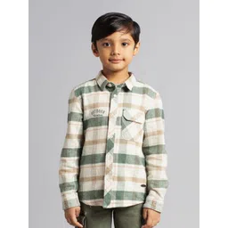 Ed-a-Mamma Boys Premium Gingham Checks Opaque Checked Casual Shirt-picture-41