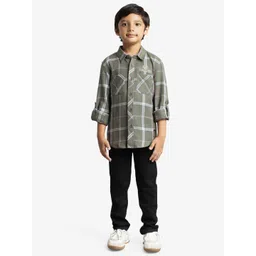 Ed-a-Mamma Boys Premium Opaque Checked Casual Shirt-picture-37