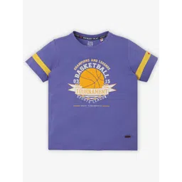 Ed-a-Mamma Boys Printed Bio Finish Applique T-shirt-image-0