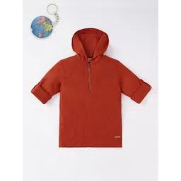 Ed-a-Mamma Boys Red Hooded Sweatshirt image 1