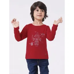 Ed-a-Mamma Boys Red Printed T-Shirt-picture-20