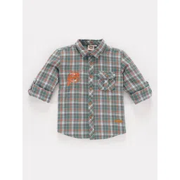 Ed-a-Mamma Boys Tartan Checks Opaque Checked Cotton Casual Shirt-picture-41
