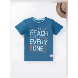 Ed-a-Mamma Boys Typography Printed Bio Finish Applique T-shirt-image-4