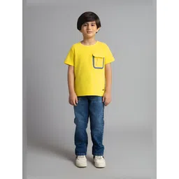 Ed-a-Mamma Boys Typography Printed Bio Finish Pockets T-shirt-image-49