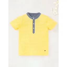 Ed-a-Mamma Boys Yellow Solid T-Shirt-picture-22