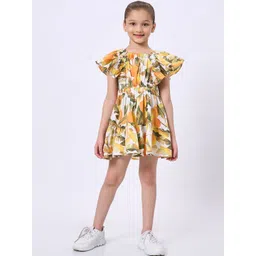 Ed-a-Mamma Floral Print Flutter Sleeve Fit & Flare Dress-picture-28