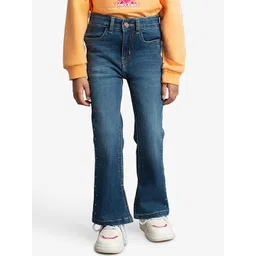 Ed-a-Mamma Girls Comfort Flared Light Fade Stretchable Jeans-picture-20