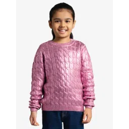 Ed-A-Mamma Girls Pink Cotton Printed Sweater-picture-30