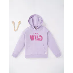 Ed-a-Mamma Girls Printed Typography Hooded Sweatshirt-picture-35