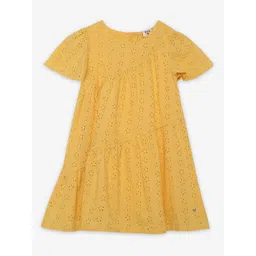Ed-a-Mamma Girls Schiffli Embroidered A-Line Dress-picture-38