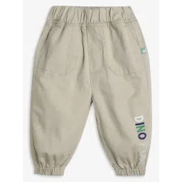 Ed-a-Mamma Infant Boys Beige Cotton Printed Joggers-picture-36