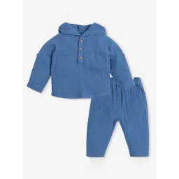 Ed-a-Mamma Infant Boys Blue Cotton Clothing Set-picture-17
