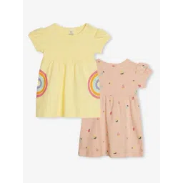 Ed-a-Mamma Infant Girls Multicolor Cotton Printed Casual Dress-picture-19