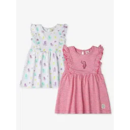 Ed-a-Mamma Infant Girls Multicolor Cotton Printed Casual Dress-picture-20