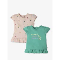 Ed-a-Mamma Infant Girls Multicolor Printed Casual Top-Set of 2-picture-31