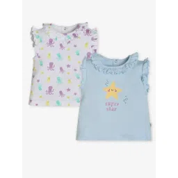 Ed-a-Mamma Infant Girls Multicolor Printed Casual Top-Set of 2-picture-33