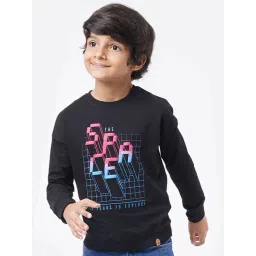 Ed-a-Mamma Kids Black Printed Sweatshirt-picture-43