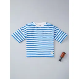 Ed-a-Mamma Kids Blue & White Striped T-Shirt-picture-26