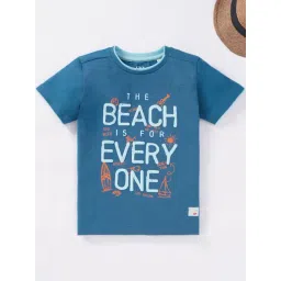 Ed-a-Mamma Kids Blue Cotton Printed T-Shirt-picture-34