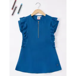 Ed-a-Mamma Kids Blue Cotton Regular Fit Dress-picture-15
