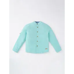 Ed-a-Mamma Kids Blue Cotton Regular Fit Full Sleeves Shirt-picture-35