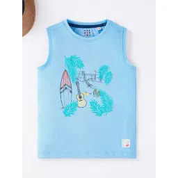 Ed-a-Mamma Kids Blue Printed T-Shirt-picture-10