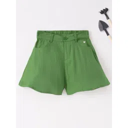 Ed-a-Mamma Kids Dark Green Solid Shorts-picture-16