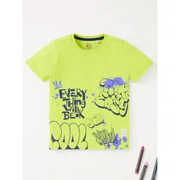 Ed-a-Mamma Kids Green Printed T-Shirt-picture-34