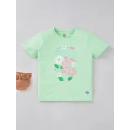 Ed-a-Mamma Kids Light Green Floral Print T-Shirt-picture-16