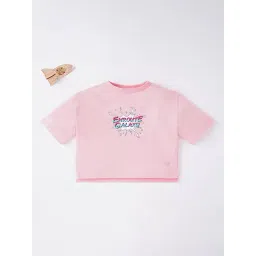 Ed-a-Mamma Kids Light Pink Printed T-Shirt-picture-32