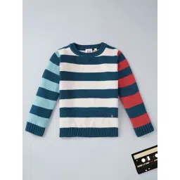 Ed-a-Mamma Kids Multicolored Striped Full Sleeves Sweater-picture-41