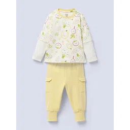 Ed-a-Mamma Kids Printed Long Sleeves Pure Cotton T-shirt With Joggers-picture-44