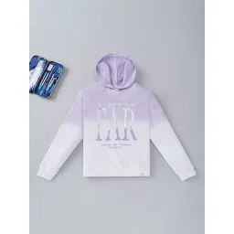 Ed-a-Mamma Kids Purple & White Printed Full Sleeves Hoodie-picture-36