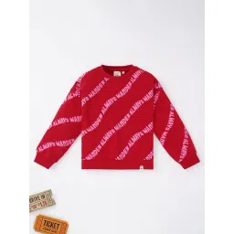 Ed-a-Mamma Kids Red Graphic Print  Sweatshirt-picture-20