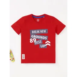 Ed-a-Mamma Kids Red Printed T-Shirt-picture-40