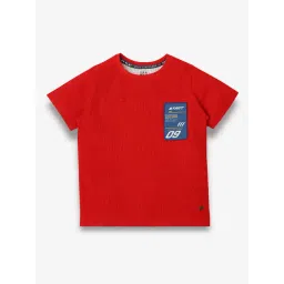 Ed-a-Mamma Kids Red Solid T-Shirt-picture-38
