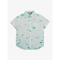 Ed-a-Mamma Kids Teal & White Tie-Dye Shirt-picture-31