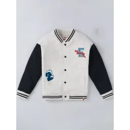 Ed-a-Mamma Kids White & Black Cotton Printed Full Sleeves Jacket-picture-18