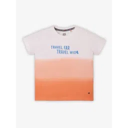 Ed-a-Mamma Kids White & Orange Printed T-Shirt-picture-37