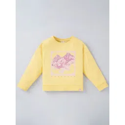 Ed-a-Mamma Kids Yellow Cotton Printed Full Sleeves Sweatshirt-picture-30