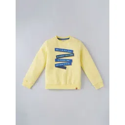 Ed-a-Mamma Kids Yellow Cotton Printed Full Sleeves Sweatshirt-picture-32