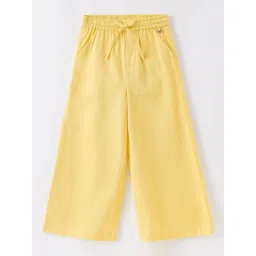 Ed-a-Mamma Kids Yellow Cotton Regular Fit Culottes Pants image 1