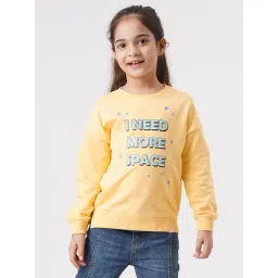 Ed-a-Mamma Kids Yellow Graphic Print  Sweatshirt-picture-36