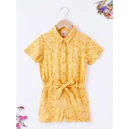 Ed-a-Mamma Kids Yellow Printed Jumpsuit-picture-48